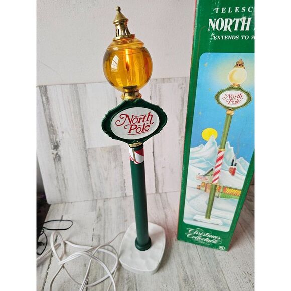 Santa's best telescoping North Pole lamp light lantern vintage decor home Xmas - Picture 5 of 8